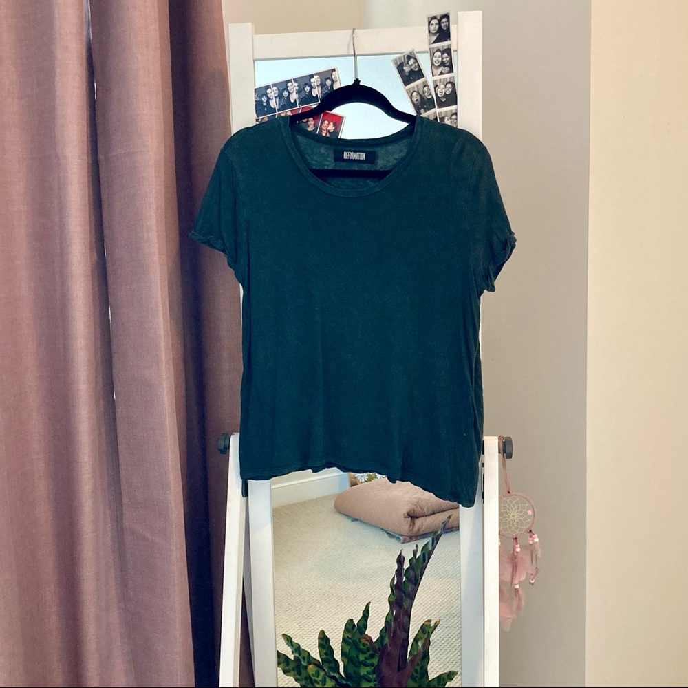 Reformation Linen Blend Tee